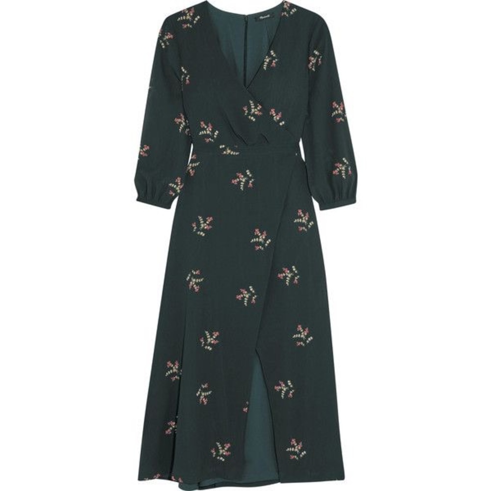 Madewell Botanic floral chiffon midi dress Sz 6